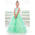 Lovely beaded V-neckline ruffled organza custom-made pageant dress flower girl dresses CWFaf3356